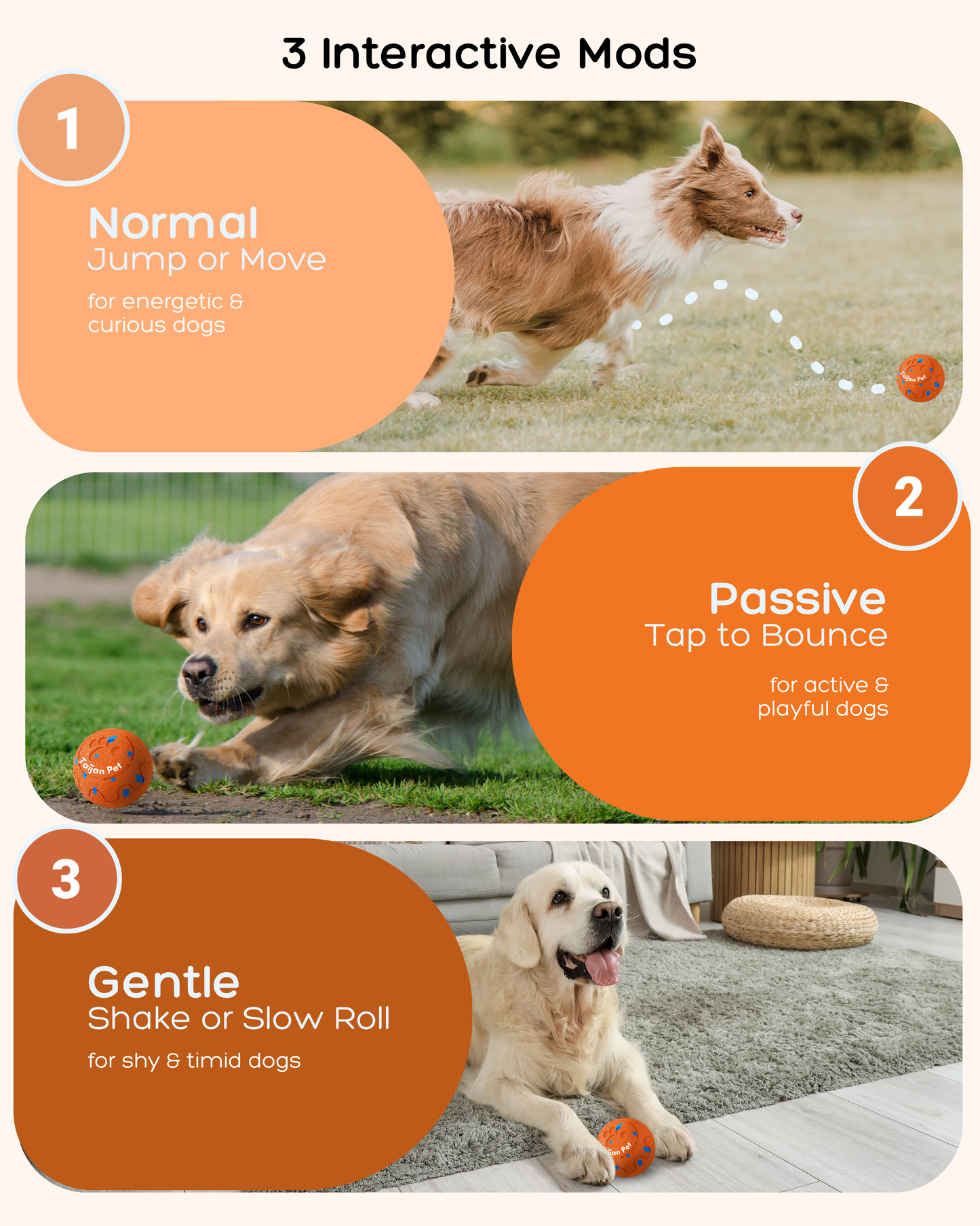 Taijan Pet - Interactive Smart Moving Dog Toy